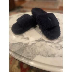 Ralph Lauren Premium Mens Slider Slippers In Black S50